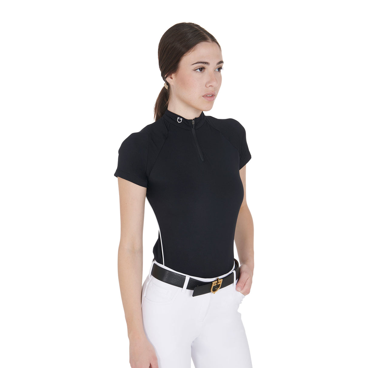 Equestro Women's Slim Fit Technical Training Polo Shirt