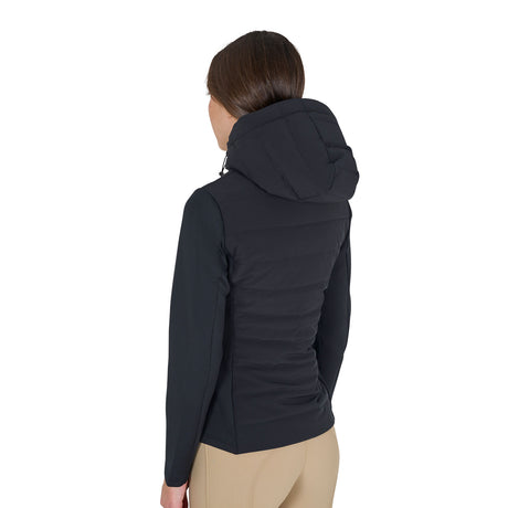 Women's hooded down jacket technical blend