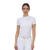 Equestro Ridertechnology women's competition polo shirt short sleeves and buttons