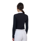Equestro Ridertechnology women's competition polo shirt long sleeves and zip