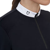 Equestro Ridertechnology women's competition polo shirt long sleeves and zip