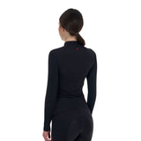 Equestro Ridertechnology women's training polo shirt long sleeves and zip