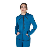 Women's technical sweatshirt in jersey with zip