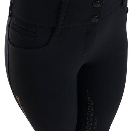 Women's high-waisted knee grip breeches with fleece lining