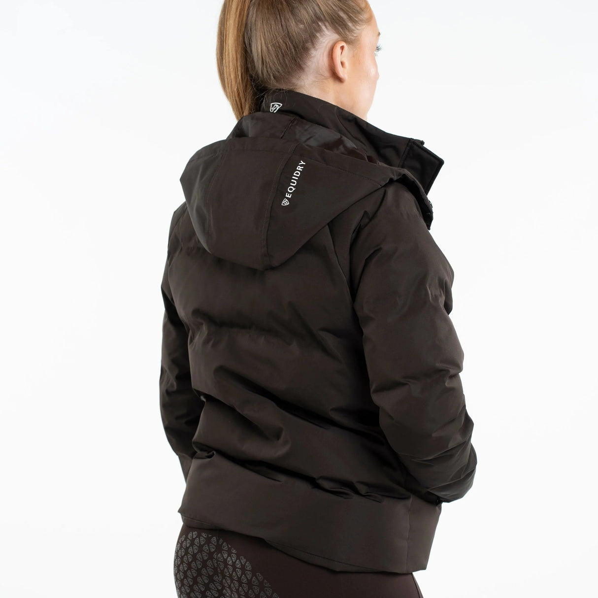 EQUIDRY Women's Talia Waterproof Puffer Jacket #colour_brown