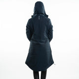 EQUIDRY Women's Bronte Riding Coat with Removable Hood #colour_navy