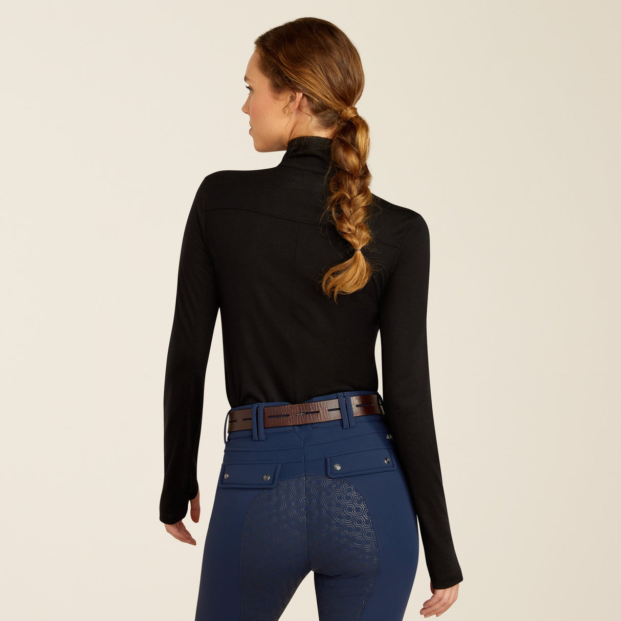 Ariat Women's Cheviot 14 Zip Long Sleeve Baselayer #colour_black