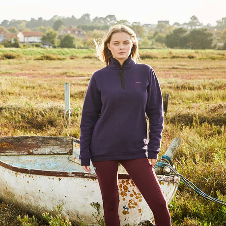 Ridgeline Womens Brancaster 1/4 Zip #colour_nightshade