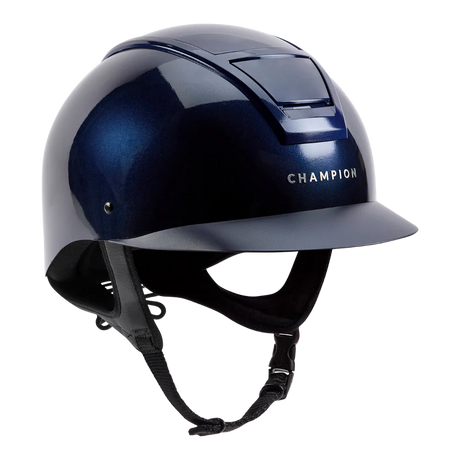 Champion Insight Oval Standard Peak Riding Hat #colour_metallic-navy