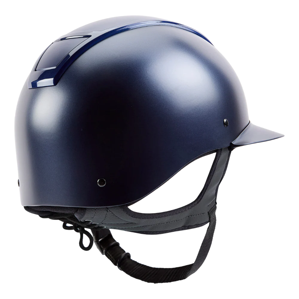 Champion Insight Round Wide Peak Riding Hat #colour_matt-navy
