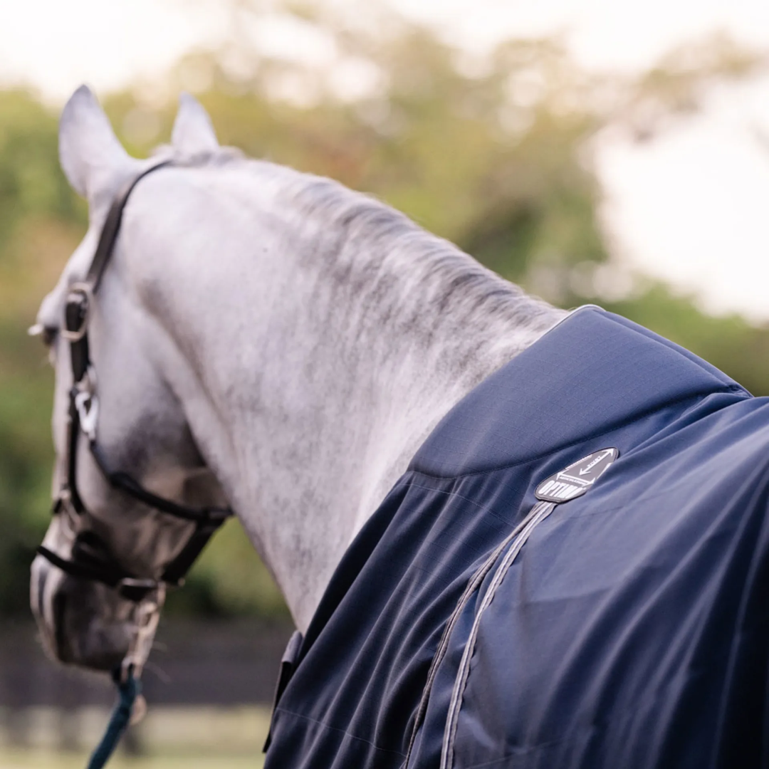 Horseware Ireland Rambo Optimo Stable Sheet #colour_navy-thunderstorm-grey-silver