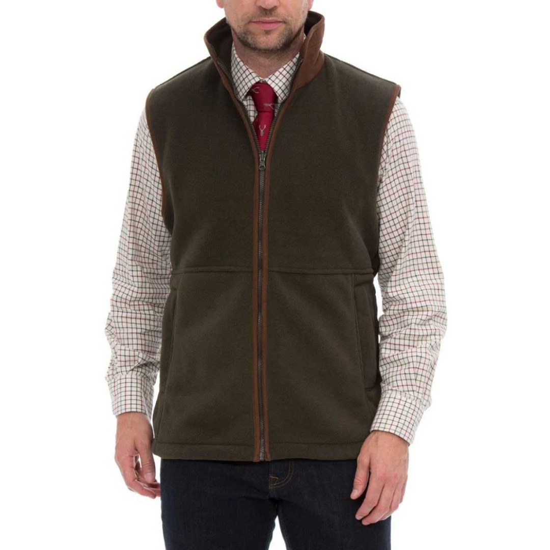 Alan Paine Aylsham Men's Fleece Gilet #colour_green