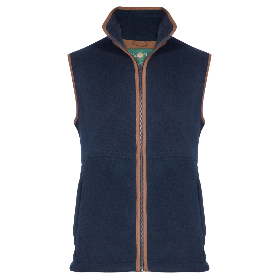 Alan Paine Aylsham Men's Fleece Gilet #colour_dark-navy
