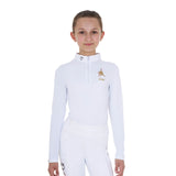 Equestro Girls' Long-Sleeved Competition Polo Shirt Equestro X Fise