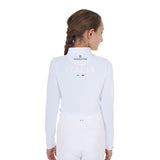 Equestro Girls' Long-Sleeved Competition Polo Shirt Equestro X Fise
