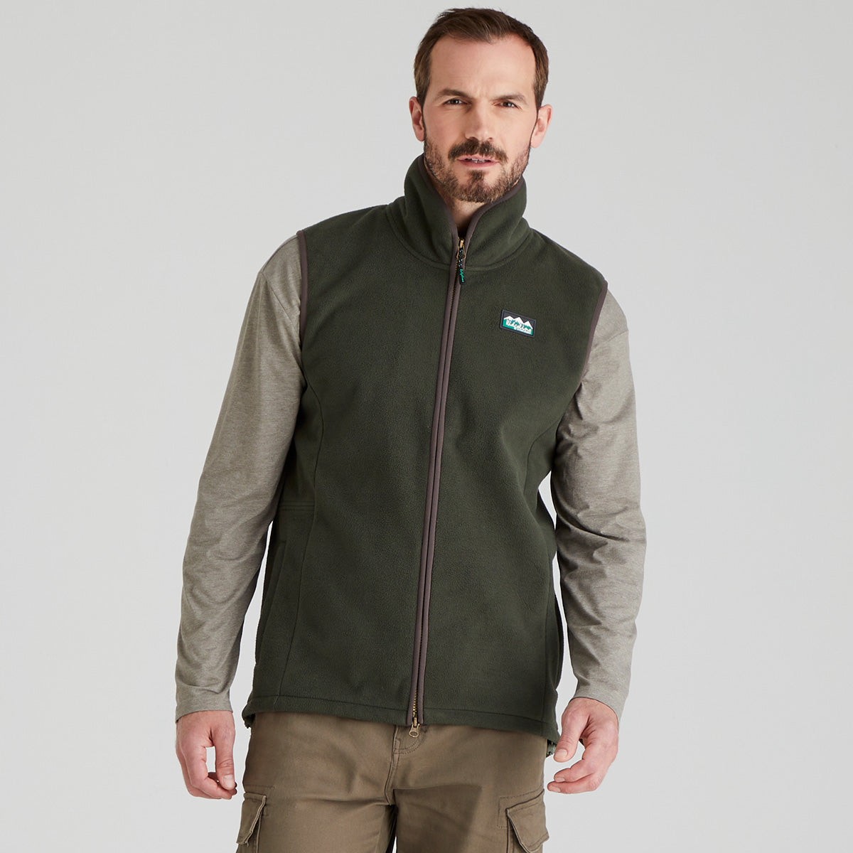 Ridgeline Mens Kodiak Gilet #colour_deep-forest