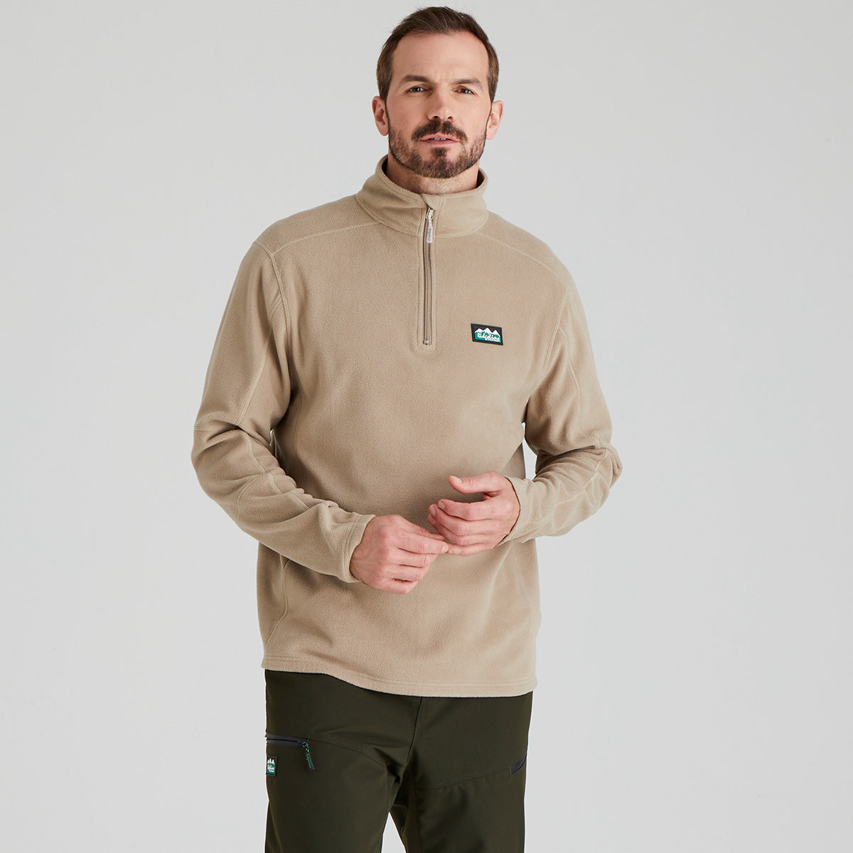 Ridgeline Mens Narvik Fleece - New #colour_roasted-cashew