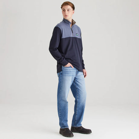 Ridgeline Mens Salthouse Zip Top #colour_navy-multi