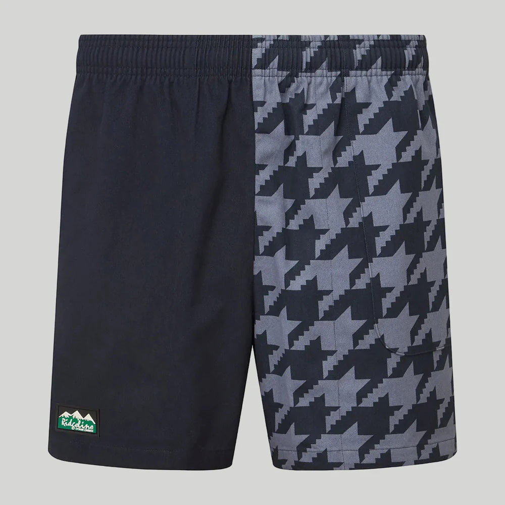 Ridgeline Unisex Backslider Shorts #colour_navy-print