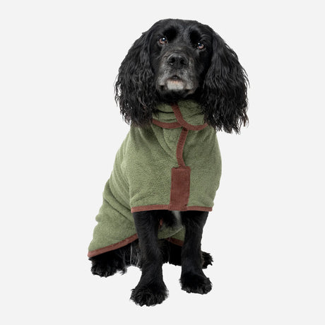 Ruff & Tumble Country Dog Drying Coat #colour_moss