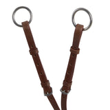 Equestro Leather Adjustable Buckle Collier Martingale #colour_brown