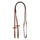 Equestro Leather And Rubber Reins Silver Fitting (1.6Cm) #colour_cognac