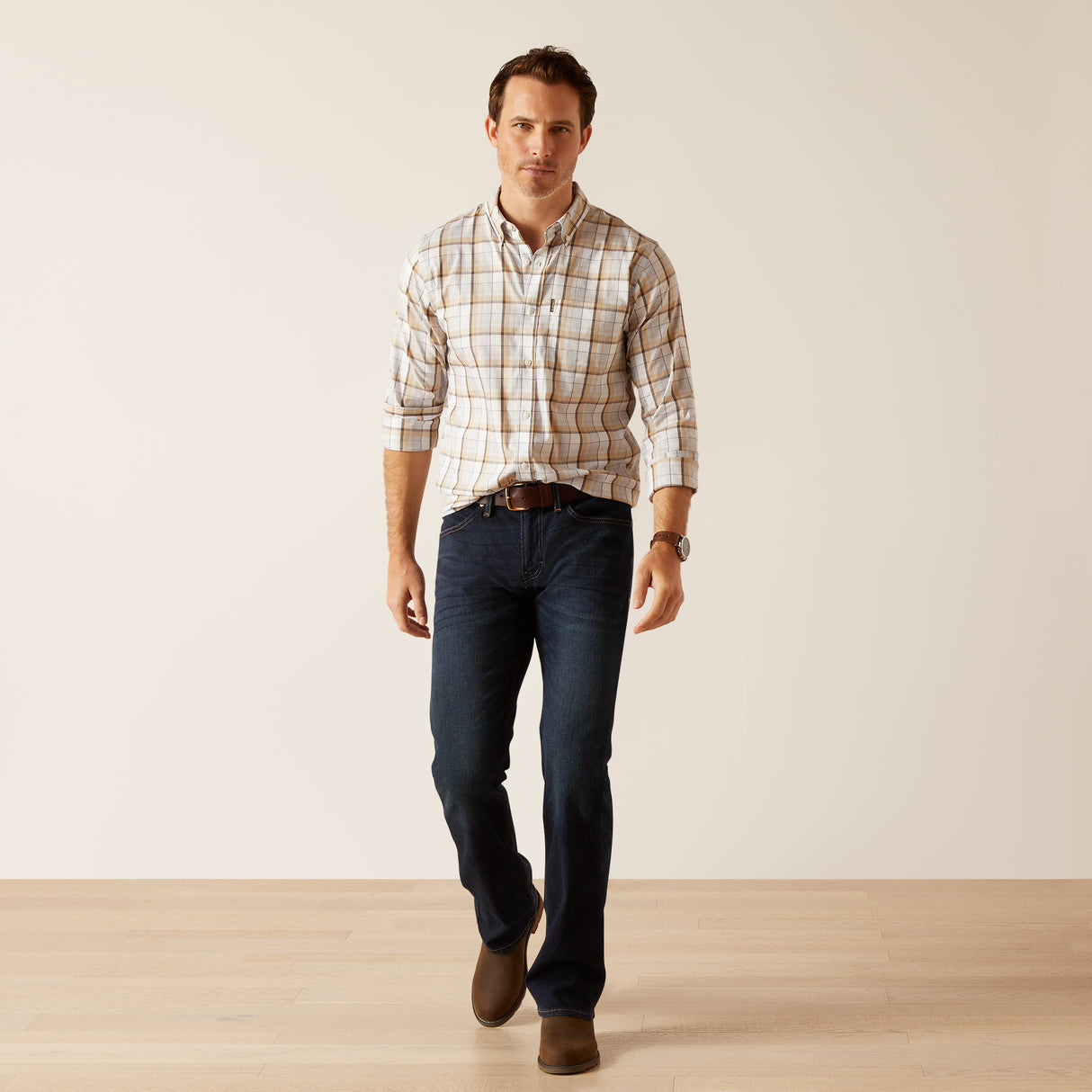 Ariat Men's Napa Shirt #colour_beige