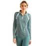 Ariat Women's Sunstopper 3.0 1/4 Zip Baselayer #colour_north-atlantic-dot