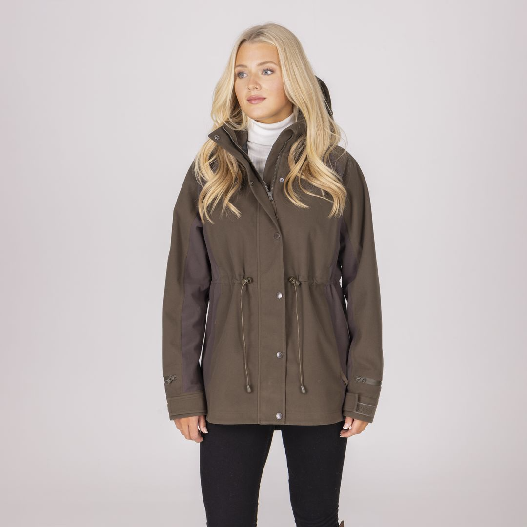Shires Aubrion Heritage Unisex Full Zip Jacket #colour_dark-olive