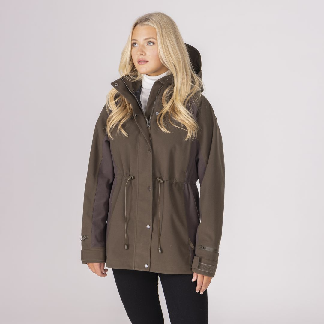 Shires Aubrion Heritage Unisex Full Zip Jacket #colour_dark-olive
