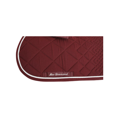 Equestro Diamond Dressage Saddle Pad #colour_burgundy