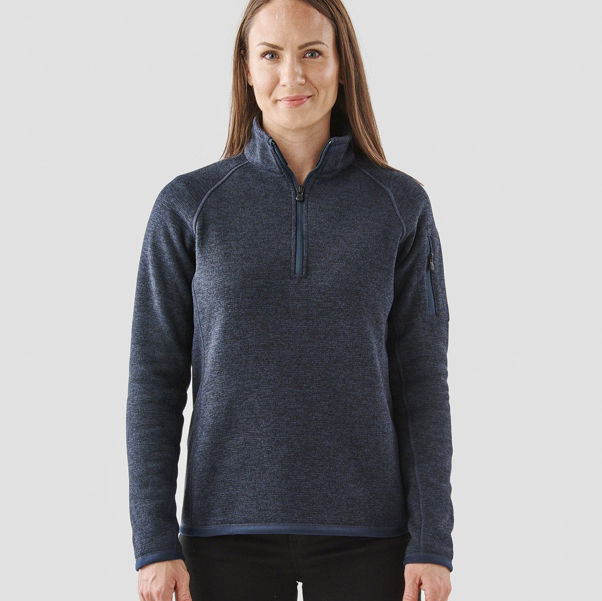 Stormtech Women's Avalante ¼ Zip Fleece #colour_navy-heather