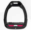Flex-On Safe-On Inclined Ultra Grip Steigbügel – Schwarz/Schwarz/Rosa