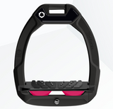 Flex-On Safe-On Inclined Ultra Grip Steigbügel – Schwarz/Schwarz/Rosa