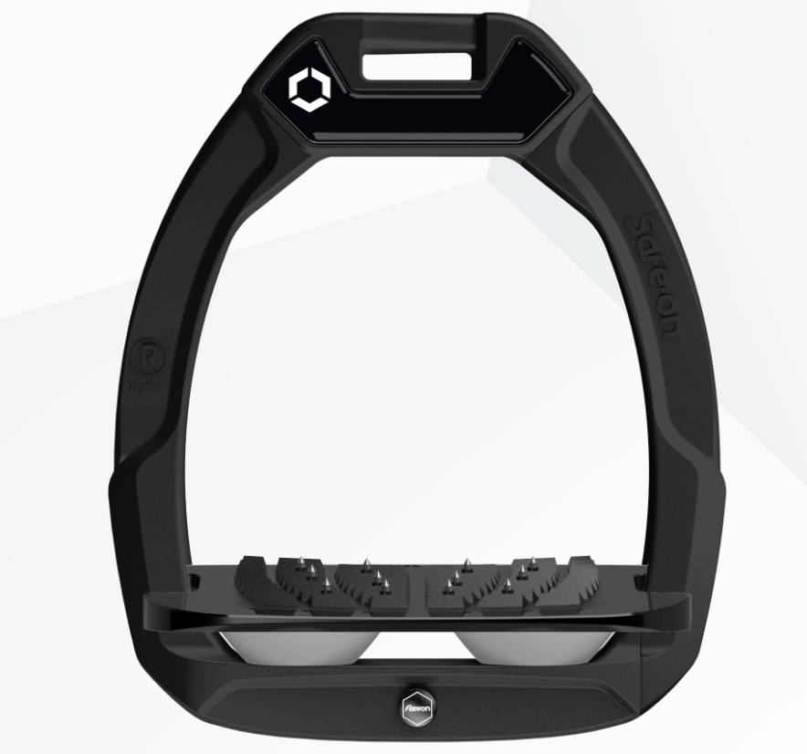 Flex-On Safe-On Inclined Ultra Grip Steigbügel – Schwarz/Schwarz/Grau