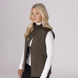 Shires Aubrion Heritage Unisex Fleece Gilet #colour_dark-olive