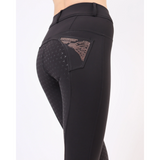 Montar Rosa Full Grip Breeches With Rosegold Crystals #colour_black