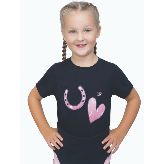 Little Rider Pony Fantasy T-Shirt #colour_navy-pink