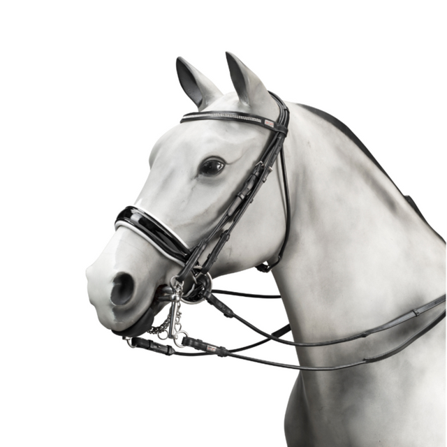 Equipe Charlotte Double Bridle - No Reins #colour_black