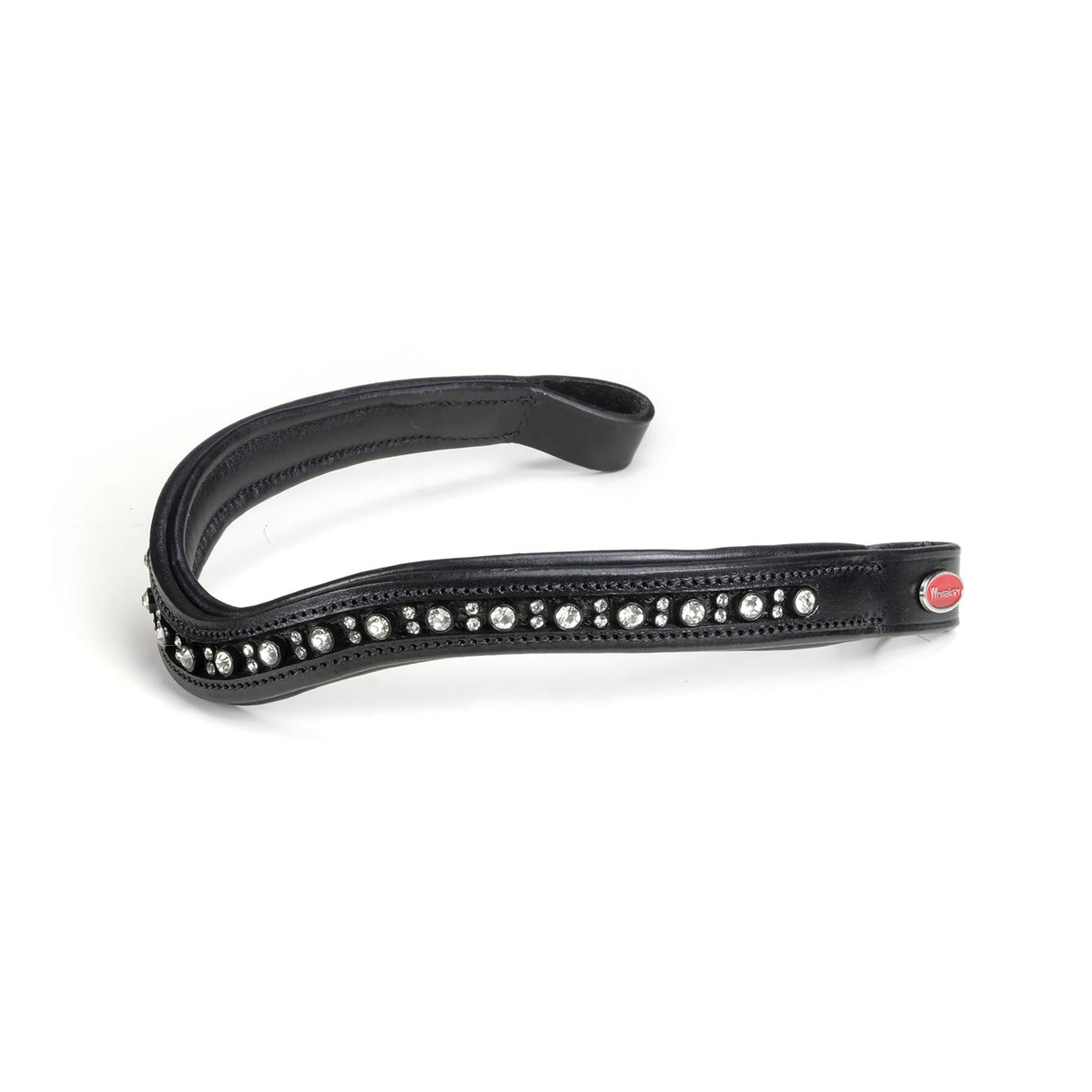 Whitaker Lynton Curved Diamante Browband #colour_black