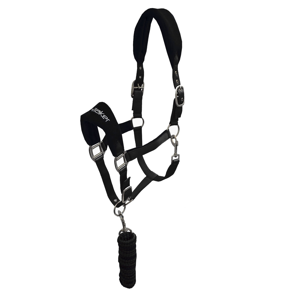 Whitaker Club Headcollar & Leadrope Set #colour_black