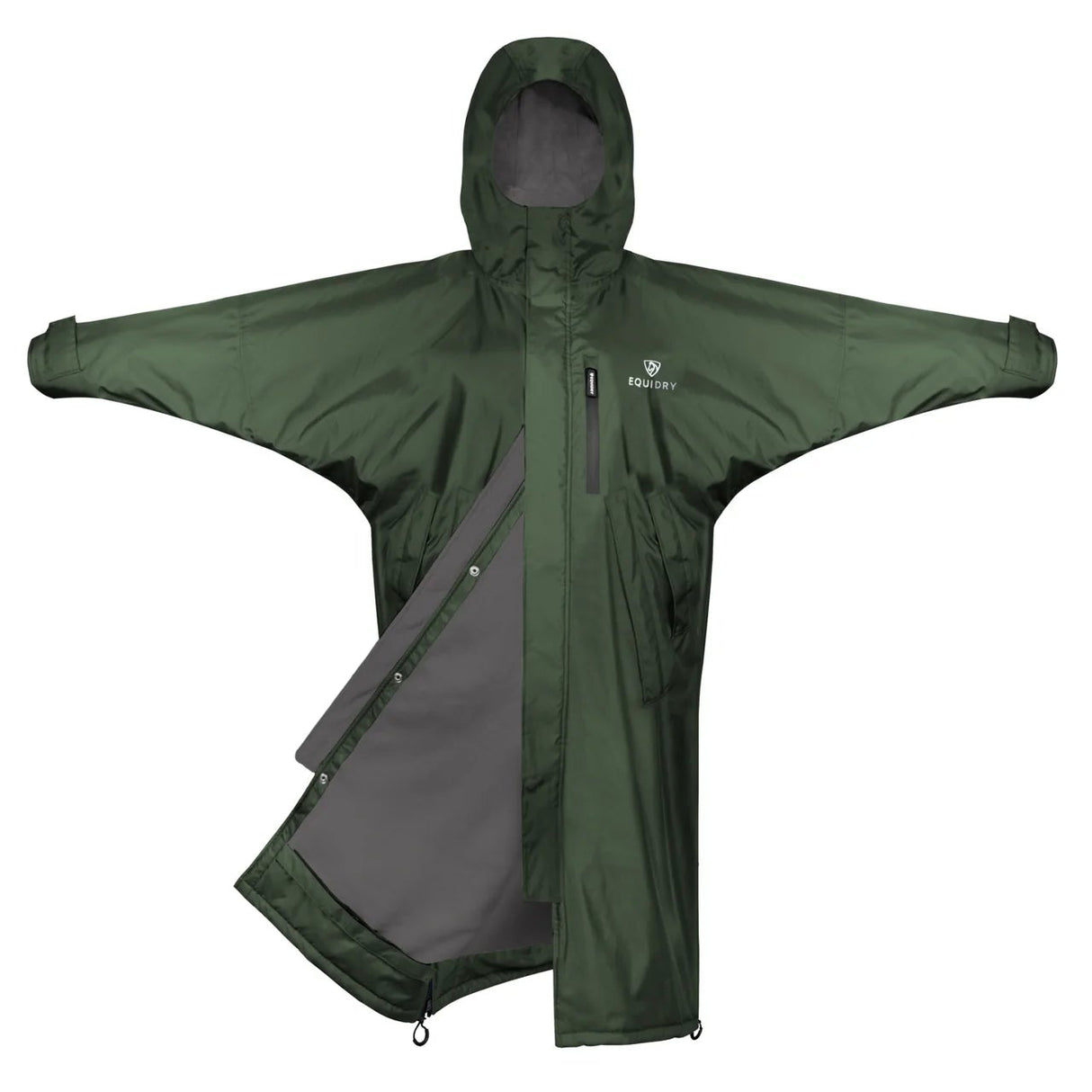 EQUIDRY Women's Thin Fleece Evolution  #colour_black-forest-green