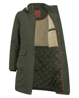 Hoggs of Fife Walker Ladies Long Coat #colour_green