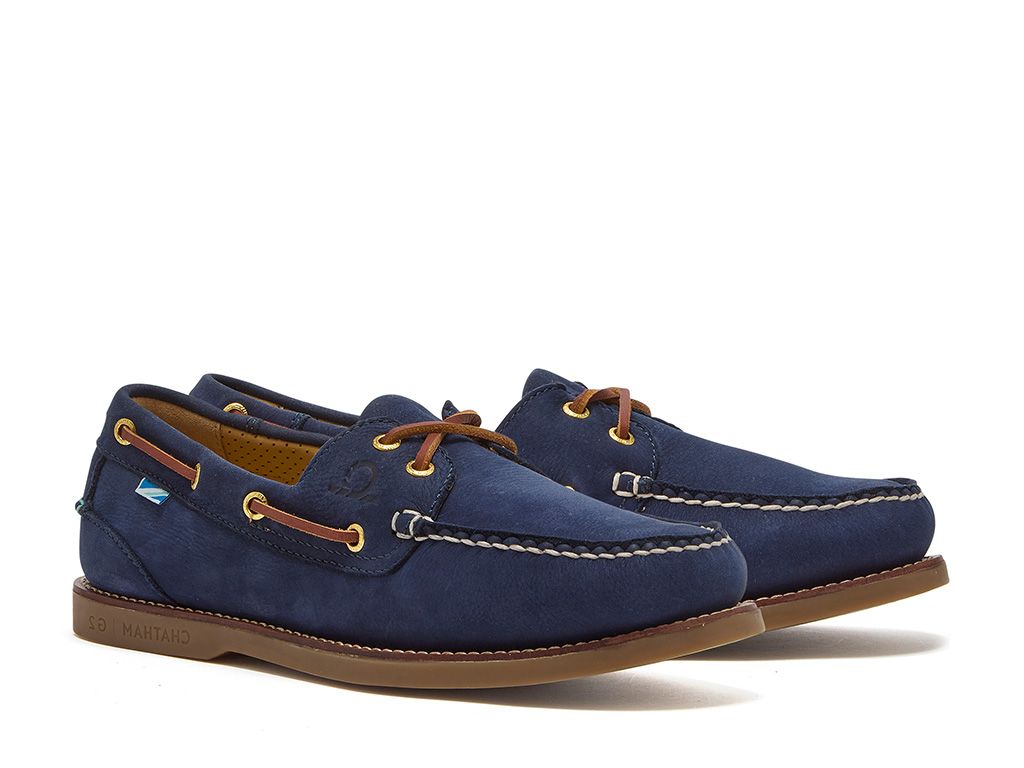 Chatham Men's Lyme G2 Boat Shoe #colour_navy