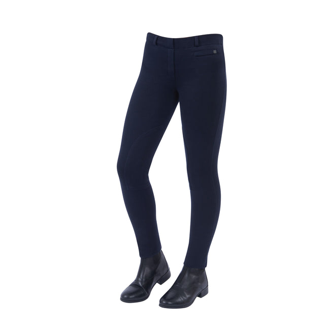 Dublin Supa-Fit Pull On Knee Patch Childs Jodhpurs #colour_black