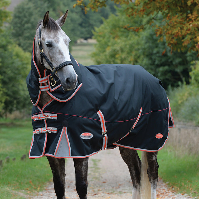 Weatherbeeta Comfitec Premier With Therapy-Tec Detach-A-Neck Lite Plus #colour_black-navy-silver
