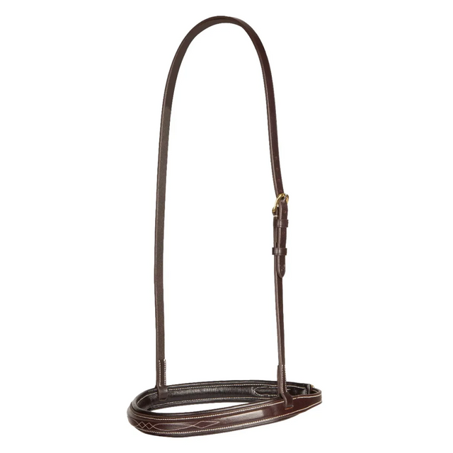 Shires Salisbury Fairford Cavesson Noseband #colour_australian-nut