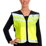 Equisafety Please Pass Wide and Slow High Visibility Vest #colour_yellow