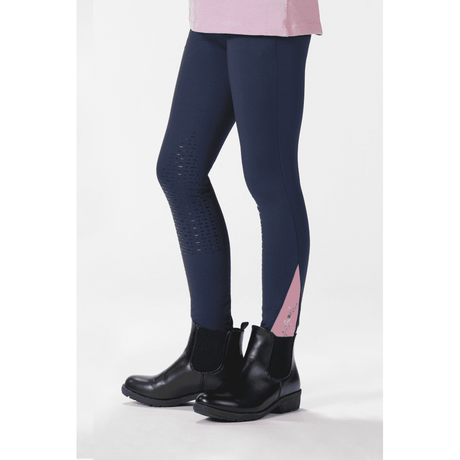 HKM Horse Spirit Silicone Knee Patch Riding Breeches  #colour_deep-blue