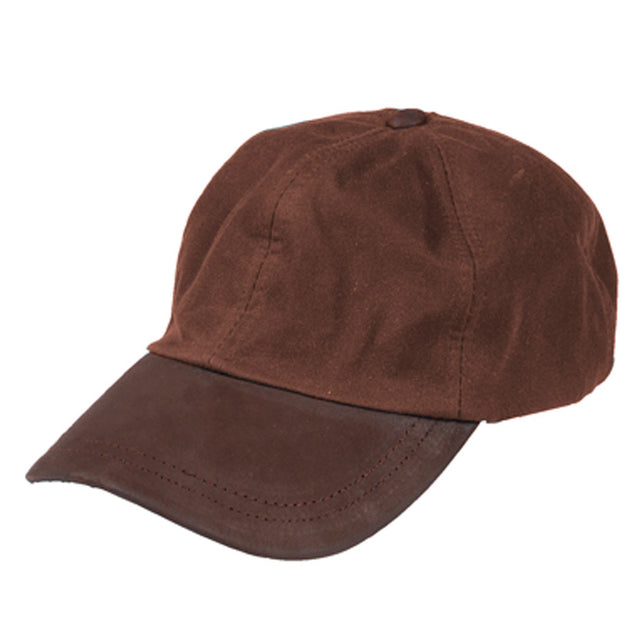 Hoggs of Fife Waxed Baseball Cap #colour_brown